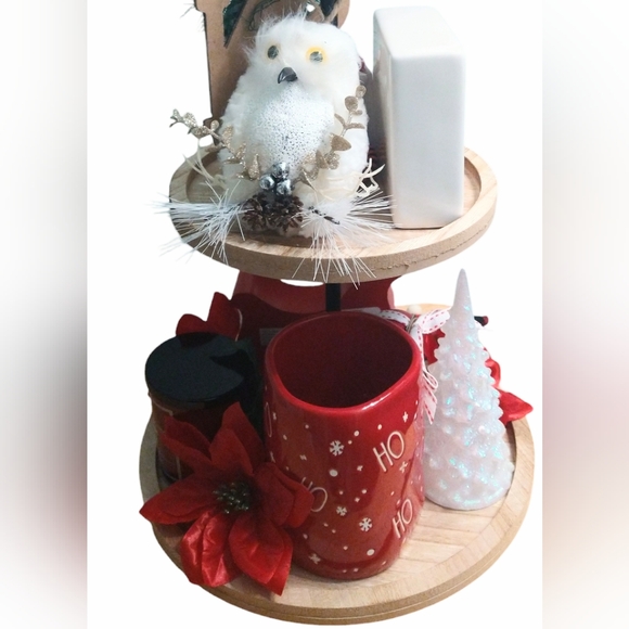 NEW Christmas Penguin Tiered Tray W/ Rae Dunn mug - Picture 7 of 15